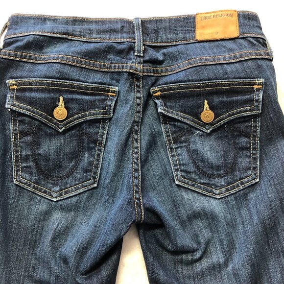 True Religion Made In USA Casey Low Rise Super Skinny Dark Wash Jeans Size 25 - Picture 5 of 15